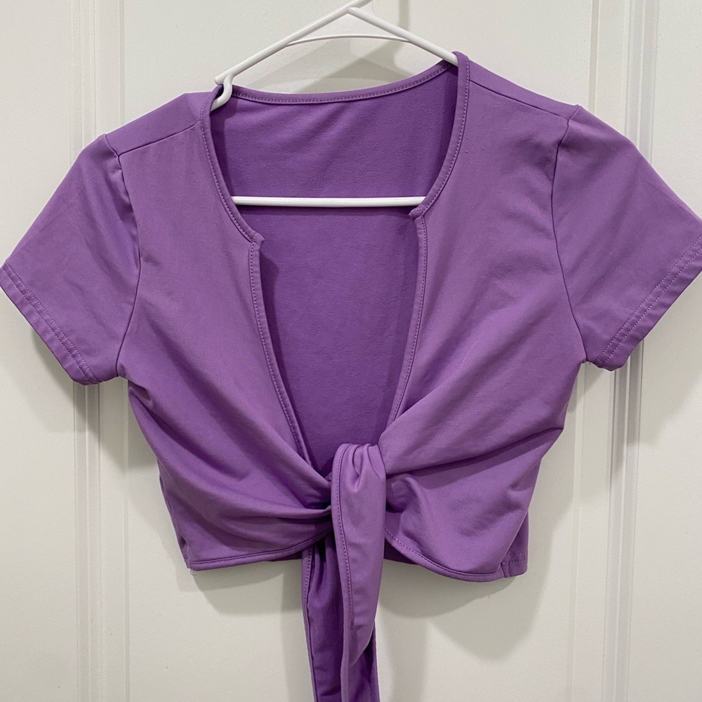 Purple tie top